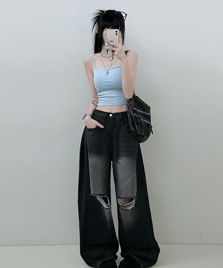 【SHORT/LONG 丈別 カップ付き】シャーリングキャミソール6色 AQUA