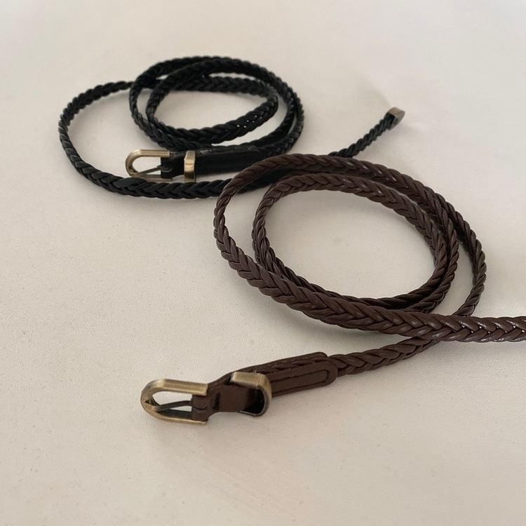 スリムケーブルツインバックルベルト