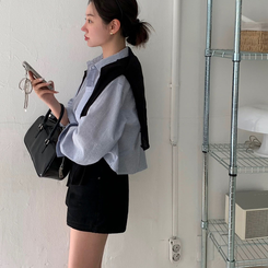 マインデイリー3分丈ショートパンツ BLACK