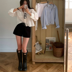 マインデイリー3分丈ショートパンツ BLACK