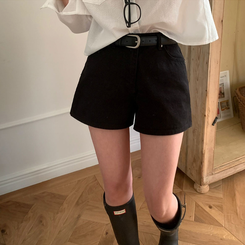 マインデイリー3分丈ショートパンツ BLACK