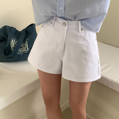 マインデイリー3分丈ショートパンツ WHITE