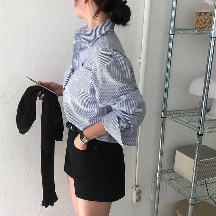 マインデイリー3分丈ショートパンツ BLACK