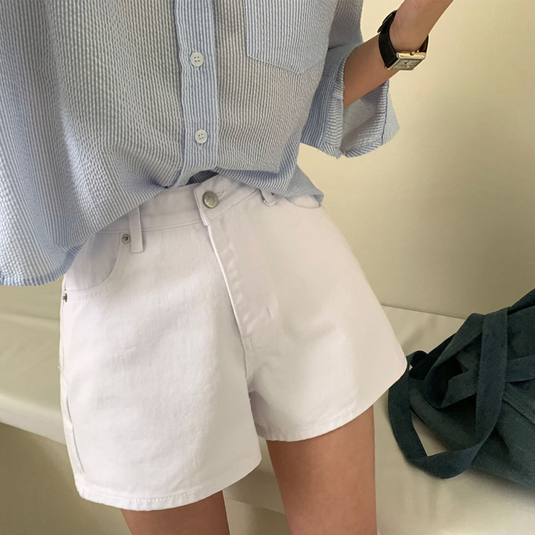 マインデイリー3分丈ショートパンツ WHITE