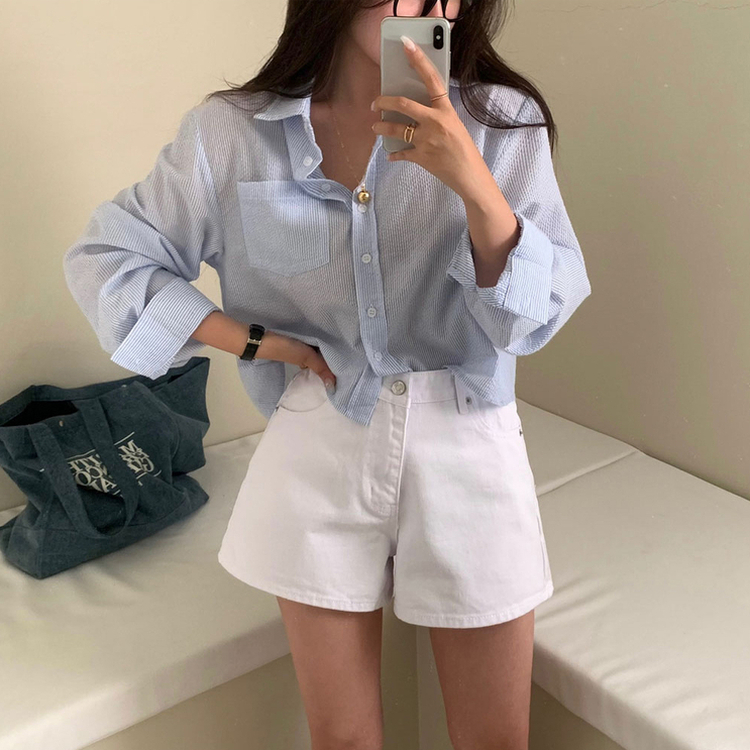 マインデイリー3分丈ショートパンツ WHITE