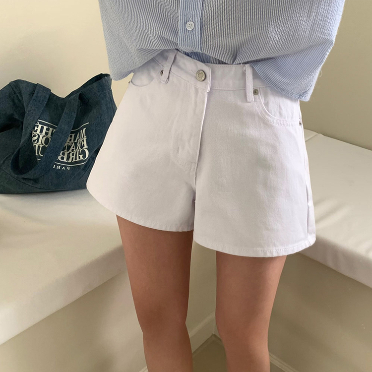 マインデイリー3分丈ショートパンツ WHITE