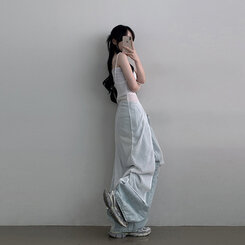 ロングワンピース シースルーレイヤードロングスリットワンピース IVORY