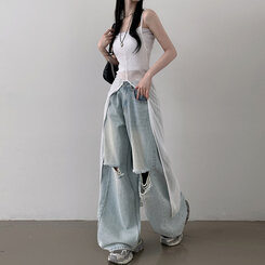 ロングワンピース シースルーレイヤードロングスリットワンピース IVORY