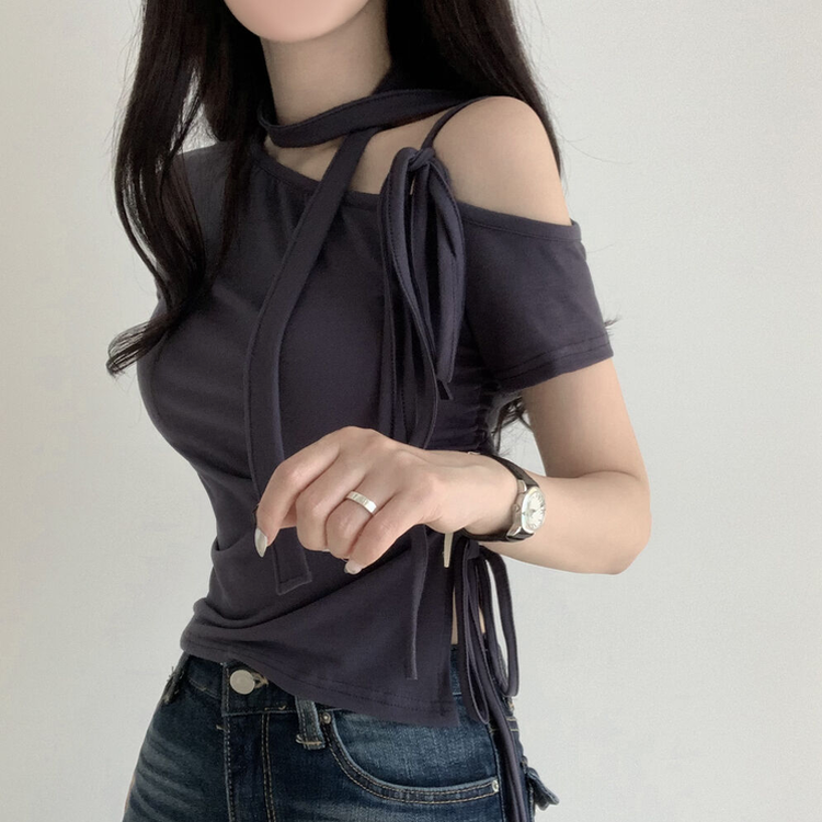 crank 韓国 Tシャツ オフショルダー 半袖 crank 韓国 Tシャツ オフショルダー 半袖 - メルカリ