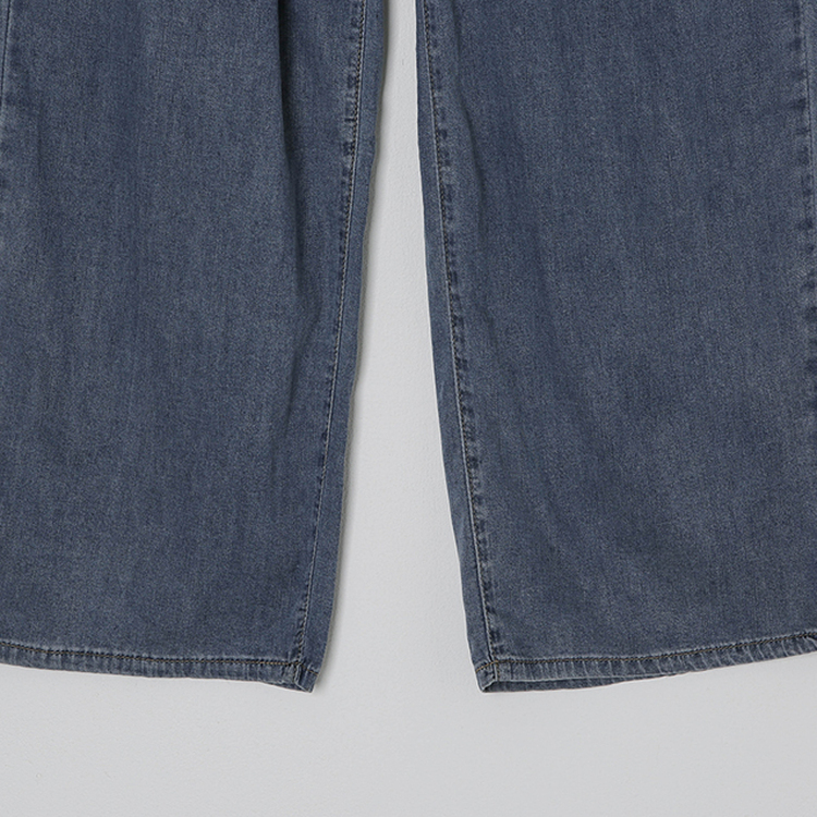 [숏/베이직/롱,S~2XL] 허리잘록 투핀턱 텐셀 와이드 여름 데님팬츠