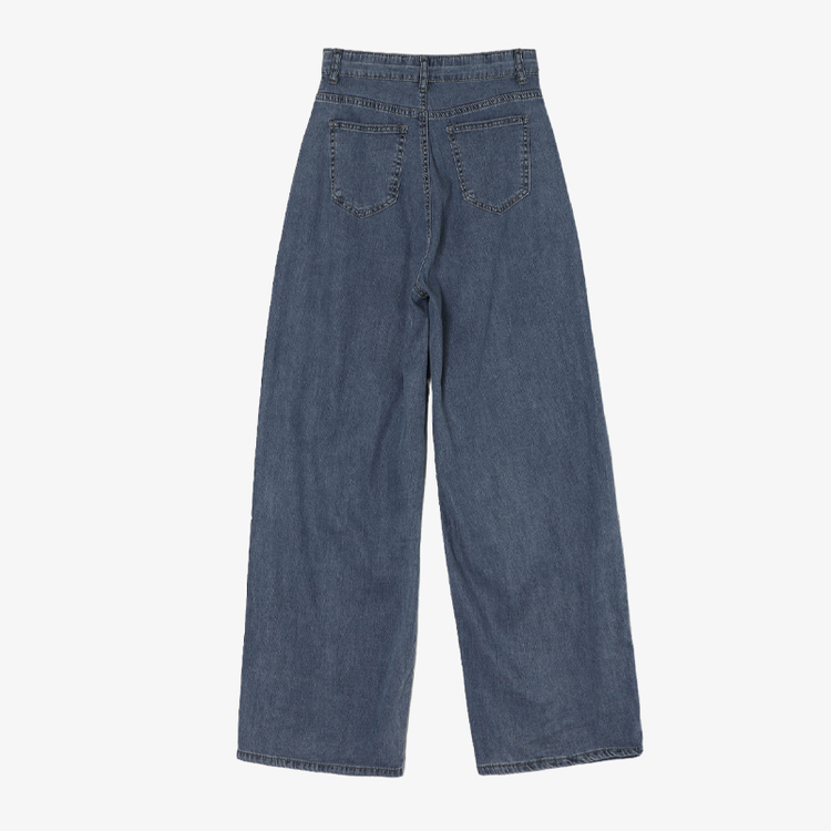 [숏/베이직/롱,S~2XL] 허리잘록 투핀턱 텐셀 와이드 여름 데님팬츠
