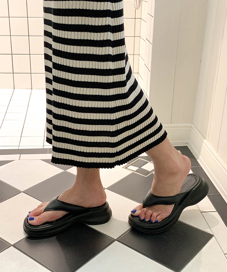 シンプルサマーサンダル BLACK