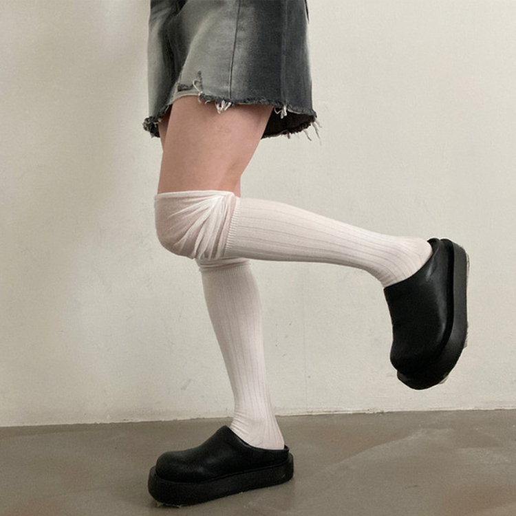 y2kリブシースルーソックス WHITE