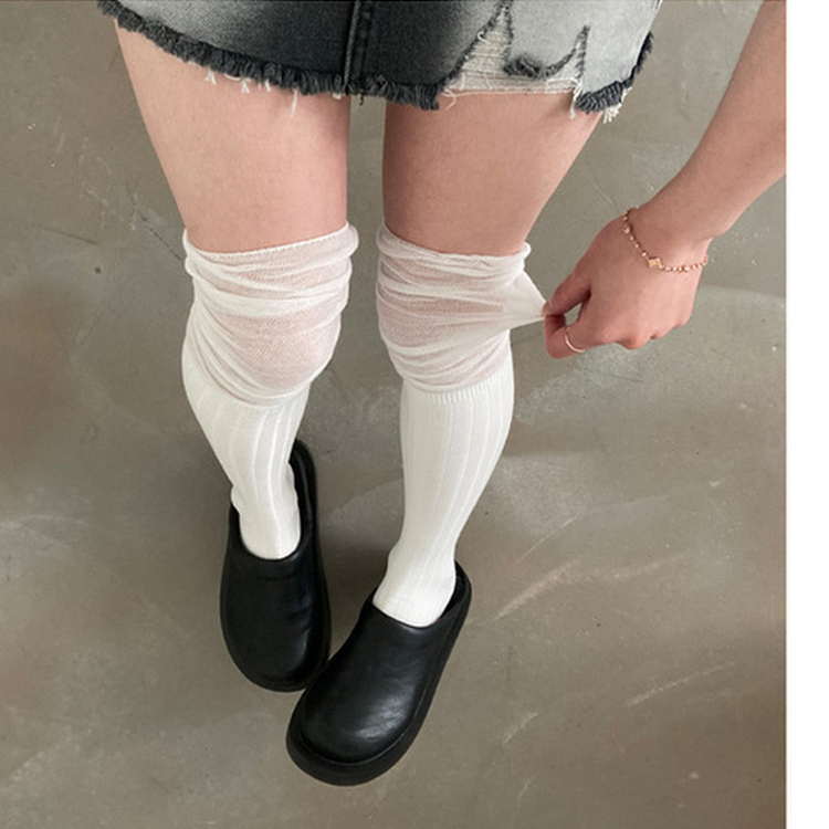 y2kリブシースルーソックス WHITE