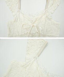 ブラウス レースリボン半袖ブラウスTシャツ