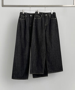 2XL4계절 논페이드 생지 뒷밴딩 와이드핏 데님팬츠