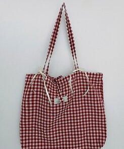 バッグ チェックショルダーエコバッグ