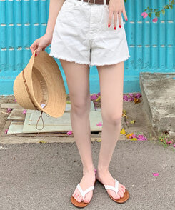 ブーツ サマーシンプルフラットサンダル WHITE