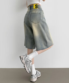 RIER デニム　バミューダショーツ ☆ドイツ発*ZARA*新作*ローライズデニムバミューダショーツ