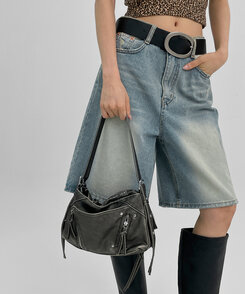 バッグ ルマンビンテージタッセルショルダーバッグ GRAY