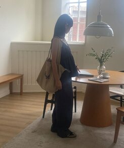 バッグ デイリーレタリングエコバッグ5色 BEIGE