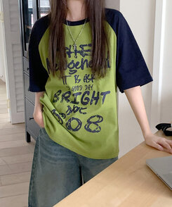半袖Tシャツ ブライトラグラン半袖Tシャツ NAVY