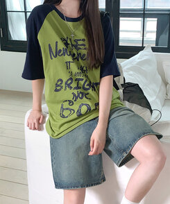 半袖Tシャツ ブライトラグラン半袖Tシャツ NAVY
