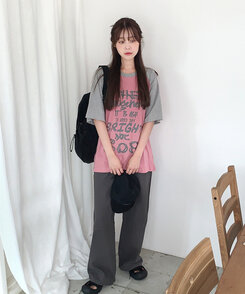 半袖Tシャツ ブライトラグラン半袖Tシャツ MELANGE GRAY