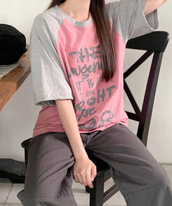 半袖Tシャツ ブライトラグラン半袖Tシャツ MELANGE GRAY
