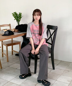 半袖Tシャツ ブライトラグラン半袖Tシャツ MELANGE GRAY
