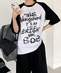 半袖Tシャツ ブライトラグラン半袖Tシャツ BLACK