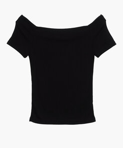 半袖Tシャツ オフショルダースリムフィット半袖Tシャツ