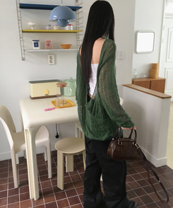 ストライプバンディングロングワイドパンツ BLACK