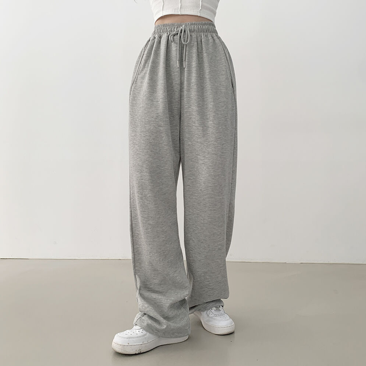 투웨이 워터밤 밑단스트링 트레이닝 와이드 롱팬츠