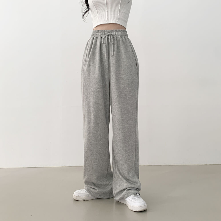 투웨이 워터밤 밑단스트링 트레이닝 와이드 롱팬츠