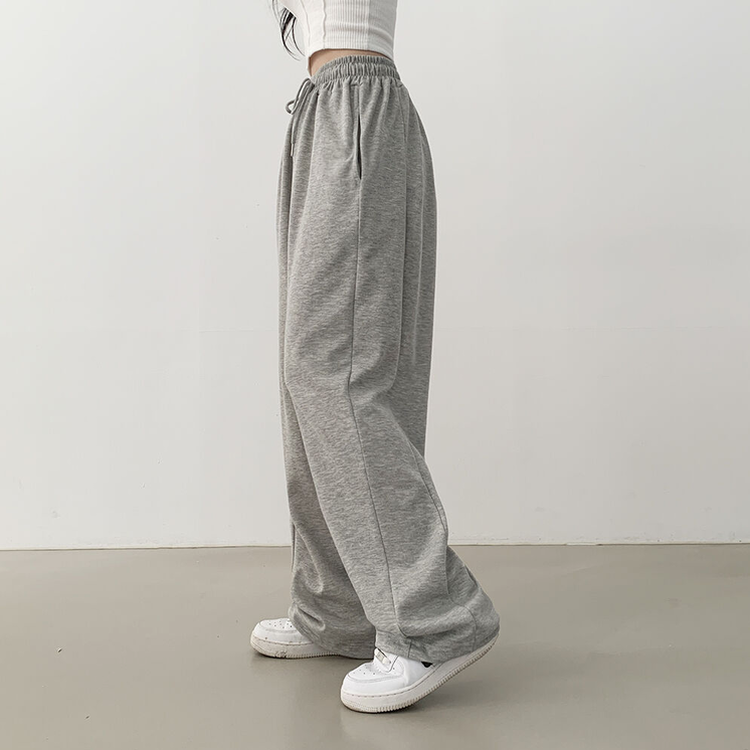 투웨이 워터밤 밑단스트링 트레이닝 와이드 롱팬츠