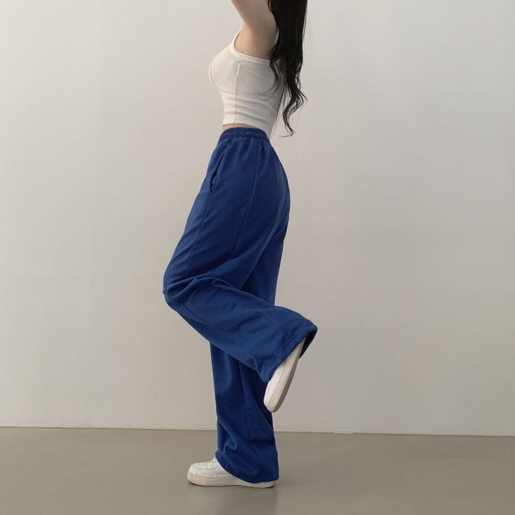 투웨이 워터밤 밑단스트링 트레이닝 와이드 롱팬츠