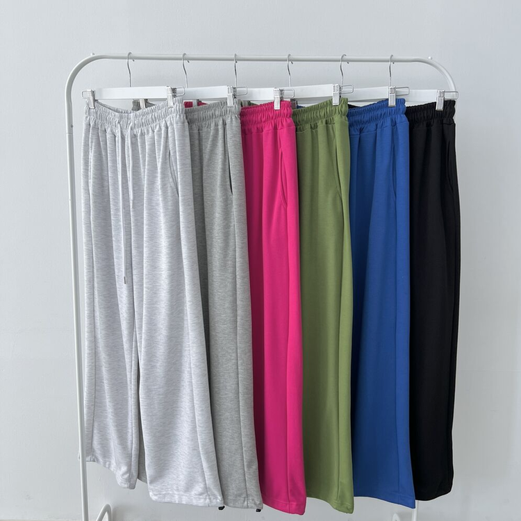 투웨이 워터밤 밑단스트링 트레이닝 와이드 롱팬츠