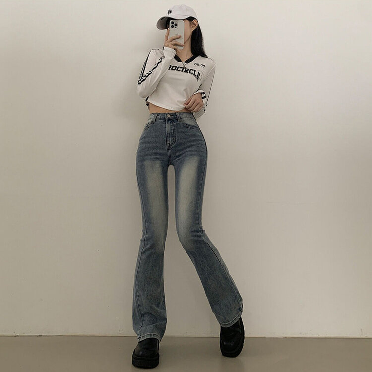 체형커버 인생핏 워싱 부츠컷 하이웨스트 청바지 키작녀 키큰녀 빅사이즈 연청