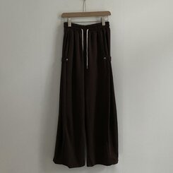 비어 사이드스냅 비죠 버튼 롱와이드 트레이닝 추리닝 밴딩팬츠 9color