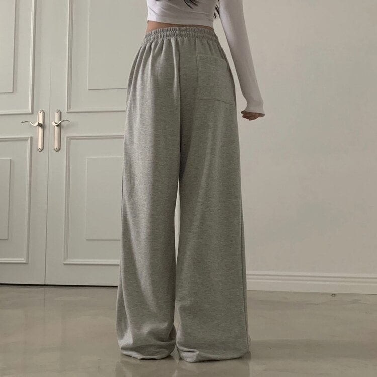 비어 사이드스냅 비죠 버튼 롱와이드 트레이닝 추리닝 밴딩팬츠 9color 멜란지그레이