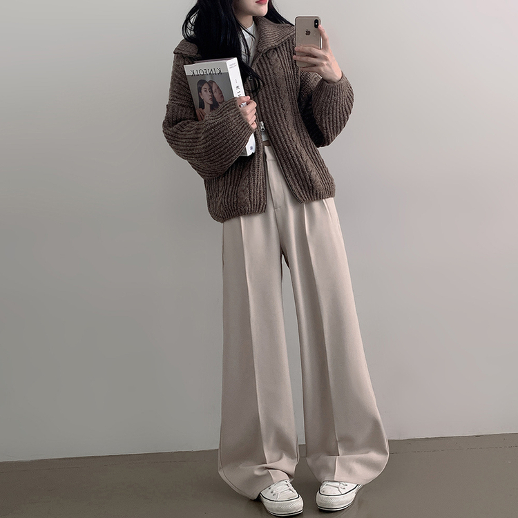 【SHORT/BASIC/LONG 丈別】バンディングツーピンタックワイドスラックス BEIGE