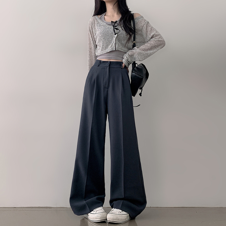 【SHORT/BASIC/LONG 丈別】バンディングツーピンタックワイドスラックス CHARCOAL