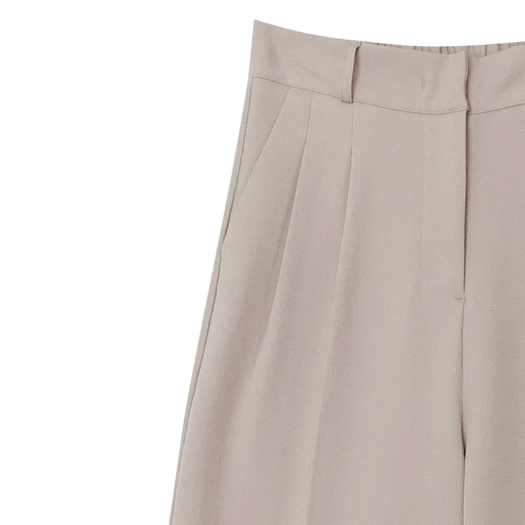 【SHORT/BASIC/LONG 丈別】バンディングツーピンタックワイドスラックス