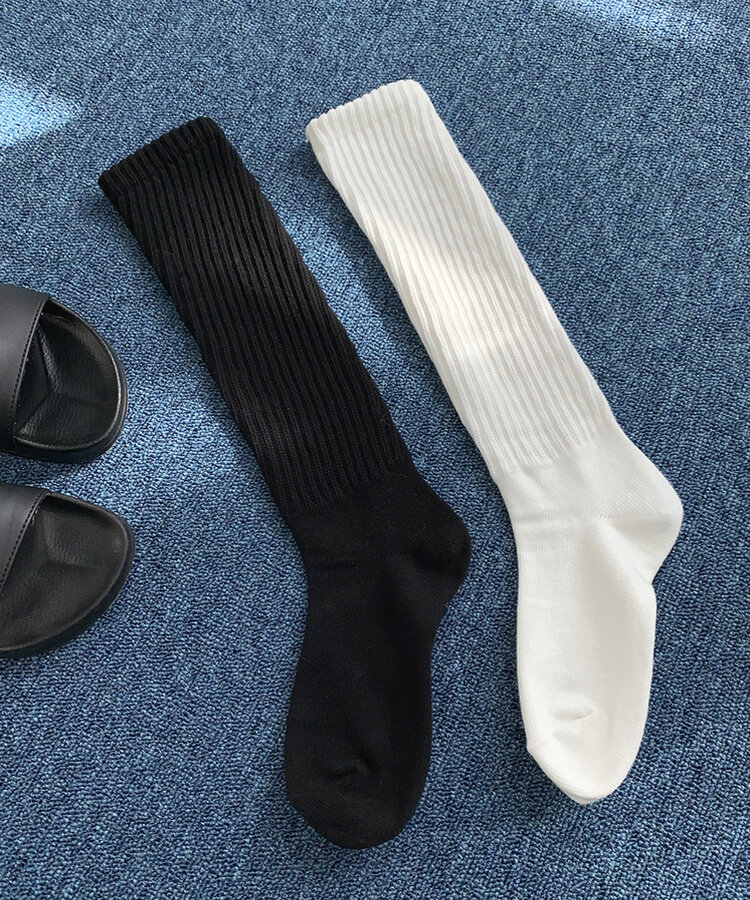 크리미 니트 주름 워머 삭스 양말