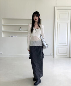 ジュエリー シルバーボールドハートストラップネックレス SILVER