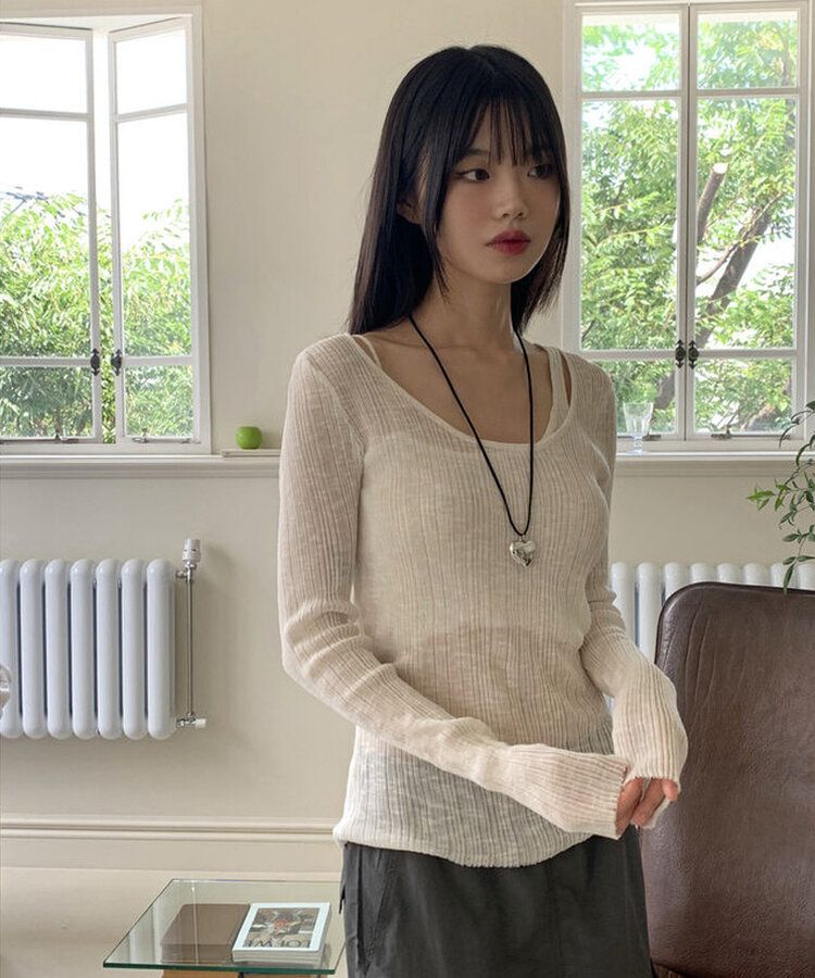 シルバーボールドハートストラップネックレス SILVER