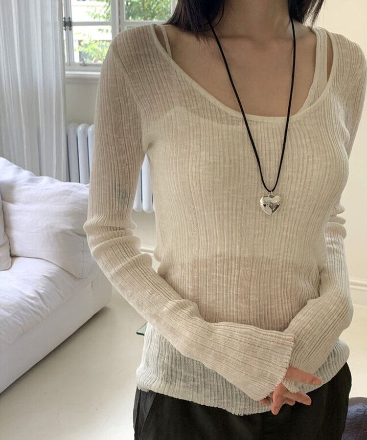 シルバーボールドハートストラップネックレス SILVER