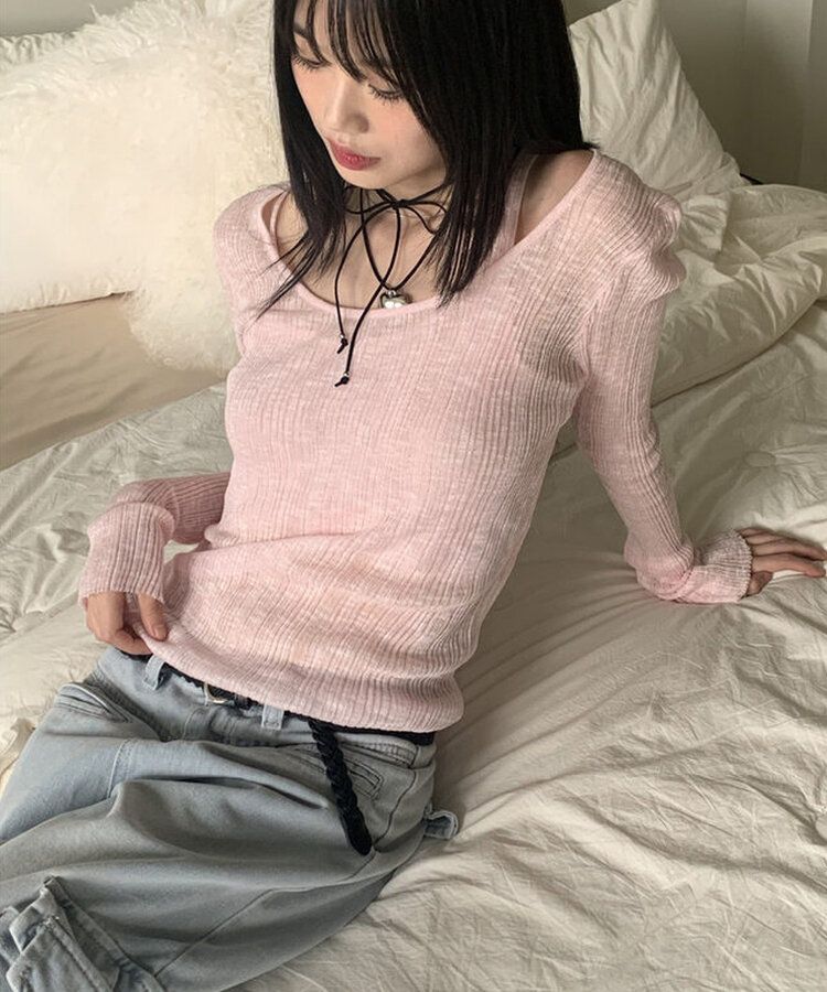 シルバーボールドハートストラップネックレス SILVER