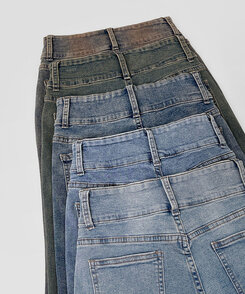 【SHORT/BASIC/LONG 丈別】ツーボタンビンテージブーツカットスパンデニムパンツ5色